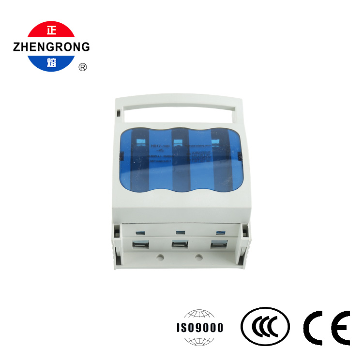 Separator întrerupător cu siguranță cu 3 poli 100A 690V șină DIN